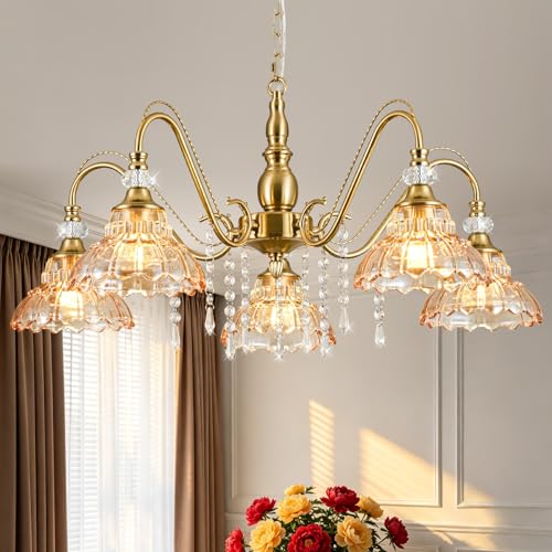 Chandelier with Flower Shade