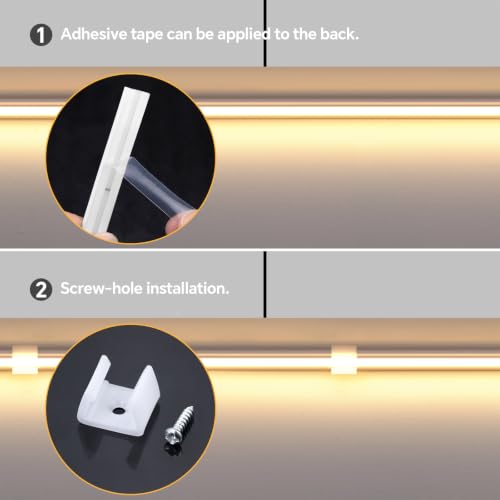 110V Silicone Neon LED Strip Lights Outdoor Waterproof 16.4ft Warm 3500k (Warm White)