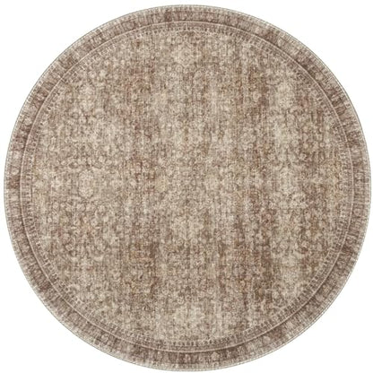 Round Rug 6ft (Dark Brown / 6' (Round))