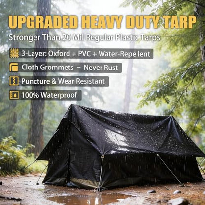 Black Tarps Heavy Duty Waterproof