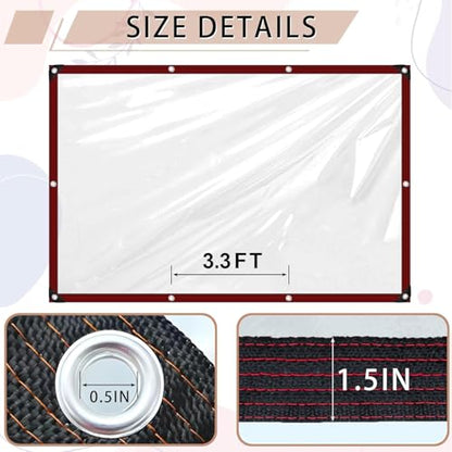 Clear Tarp Waterproof Vinyl with Reinforced Grommets