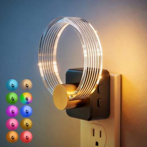 Night Light Flameless Candle Amber Night Lights Plug into Wall