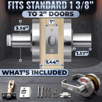 Vacant Occupied Bathroom Lock (Silver Light)