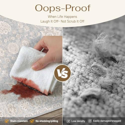 2x5 Blue Cream Neutral Runner Rug (Blue / 2' x 5' (Runner))