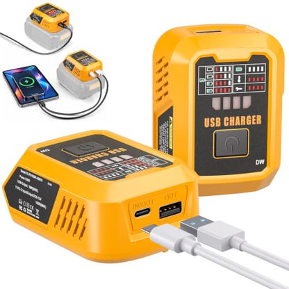 100W PD3.1 USB C Battery Charger Compatible with Dewalt 20V Max Battery