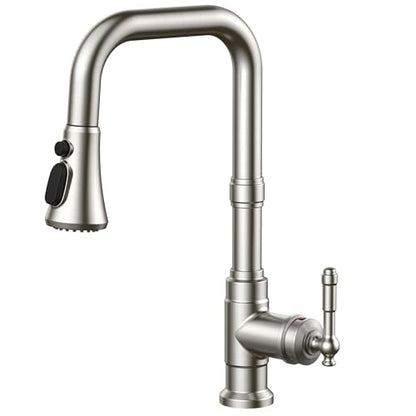 Vintage Kitchen Sink Faucet with Pull Down Sprayer