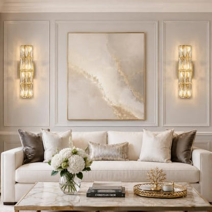 Gold Crystal Luxury Wall Sconces Mid