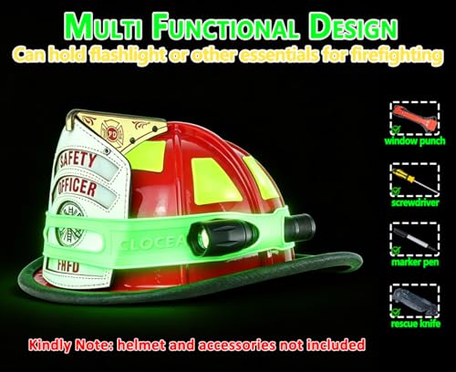 2 Pack Illuminating Firefighter Helmet Band 3rd Generation