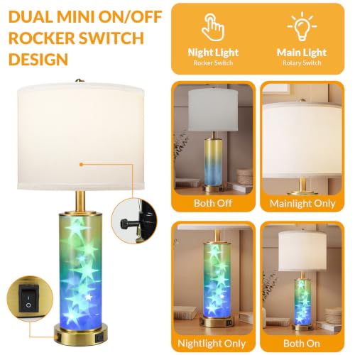 Modern Bedside Table Lamps with Color