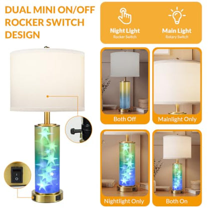 Modern Bedside Table Lamps with Color