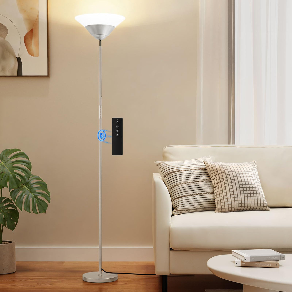 Torchiere Floor Lamp (Silver)