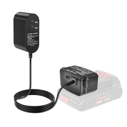 Replacement for Black+Decker 20V MAX Lithium Battery Charger