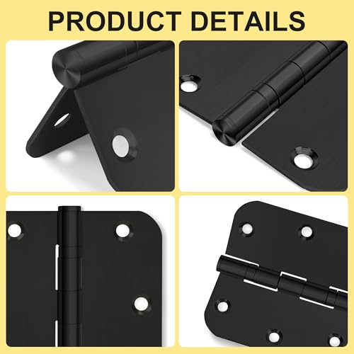 6 Pack Heavy Duty 3.5 Inch Stainless Steel Door Hinges