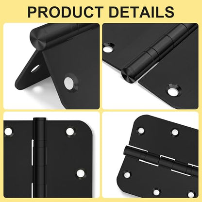 6 Pack Heavy Duty 3.5 Inch Stainless Steel Door Hinges