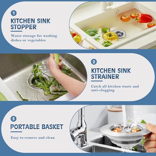Kitchen Sink Drain Strainer and Stopper
