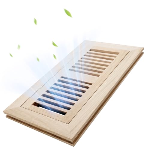 4x10 Inch Oak Floor Register (4x10 / White-1pcs)