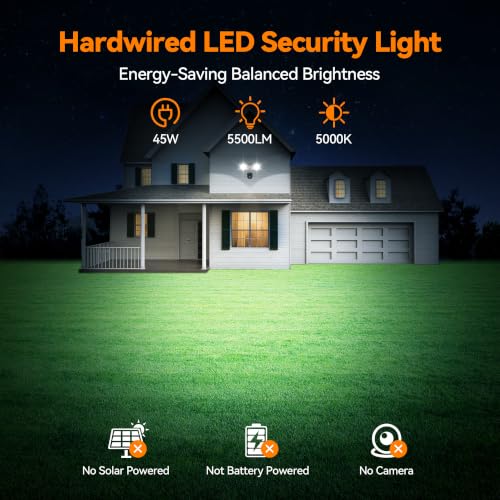 45W 5500LM LED Security Lights Motion Sensor Outdoor Light