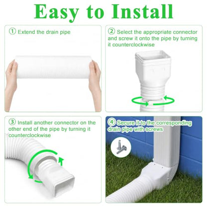 Expandable Rain Gutter Downspout Extension 16.5FT