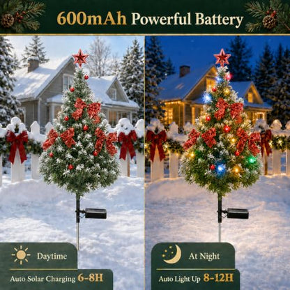 Solar Christmas Tree & Flower Lights