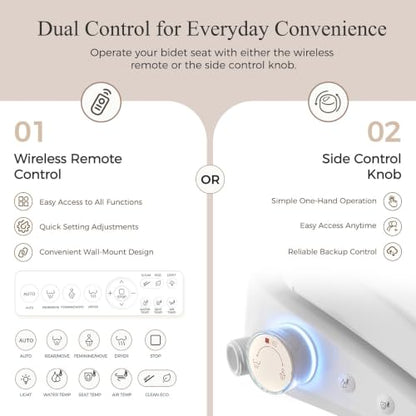 Electric Bidet Toilet Seat with Instant Warm Water