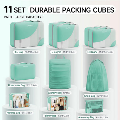 Packing Cubes for Travel (19 Light Teal)