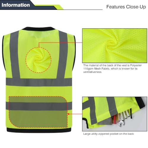 Safety Vest High Visibility Reflective Vest for Outdoor Work
