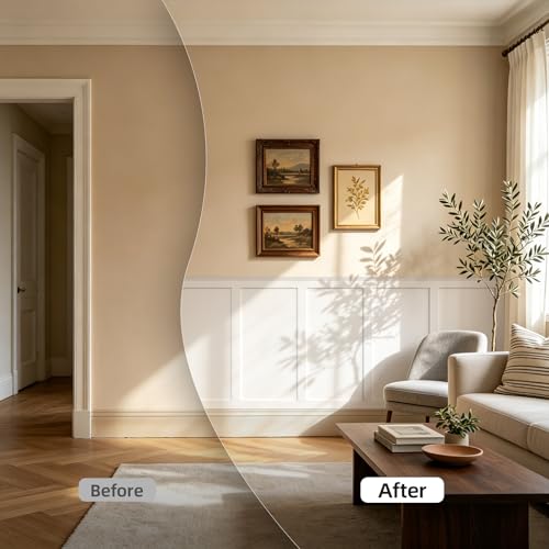 White Primed Wainscoting Wall Panels Kit