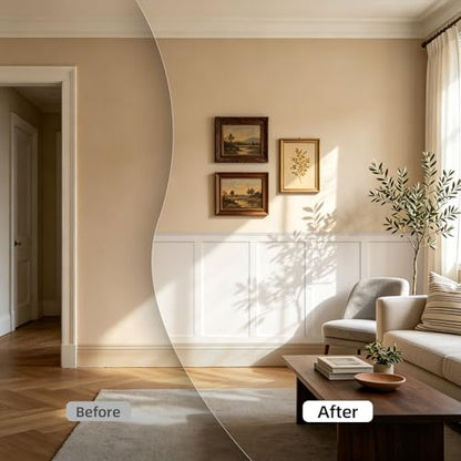 White Primed Wainscoting Wall Panels Kit