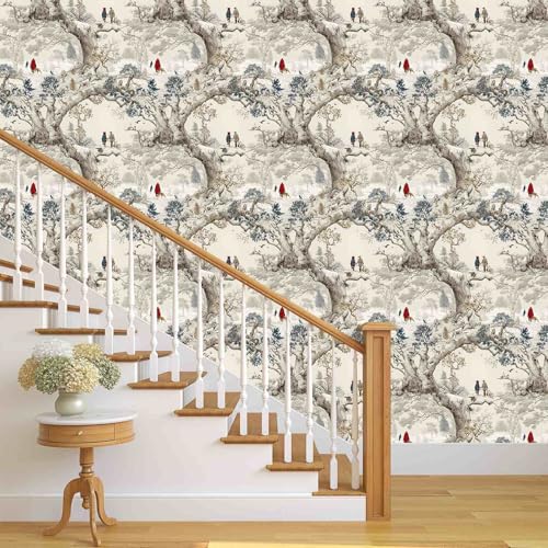 Vintage Winter Peel and Stick Wallpaper