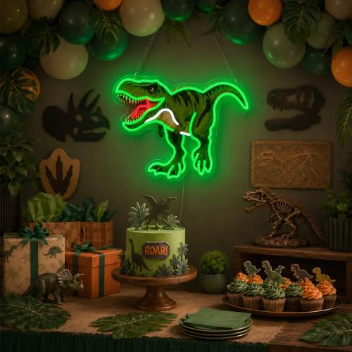 Dinosaur Neon Sign for Boys Room Decor