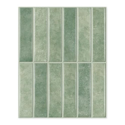 10 Sheet Peel and Stick Backsplash Stick on Tile (Sage Green)