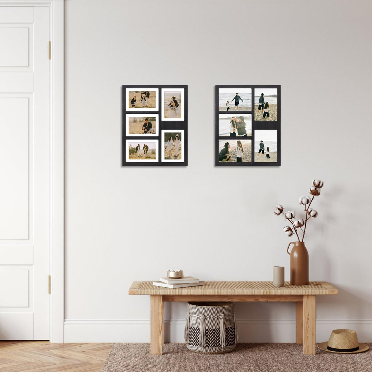 4x6 or 5x7 Picture Frames (Rustic Black / 13x16in (2Pack))