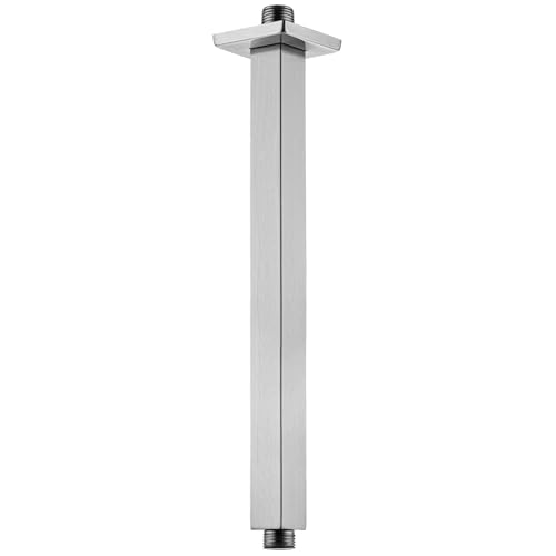 Square 12 Inch Ceiling Mounted Shower Arm With Flange