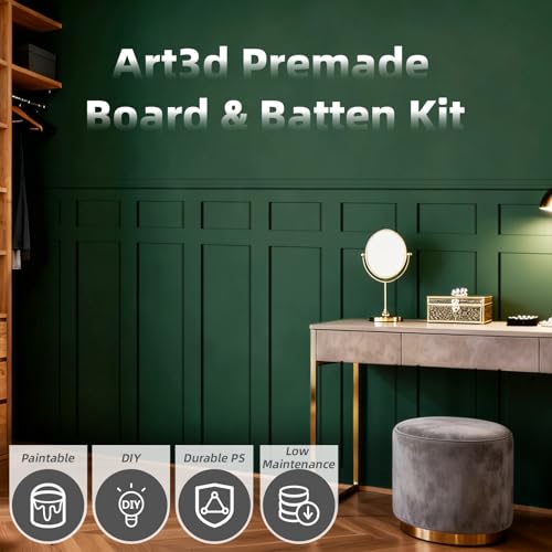 Premade Board and Batten Wainscoting Kit