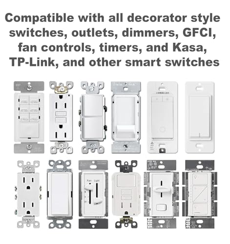Midsize Screwless Light Switch Cover Plate
