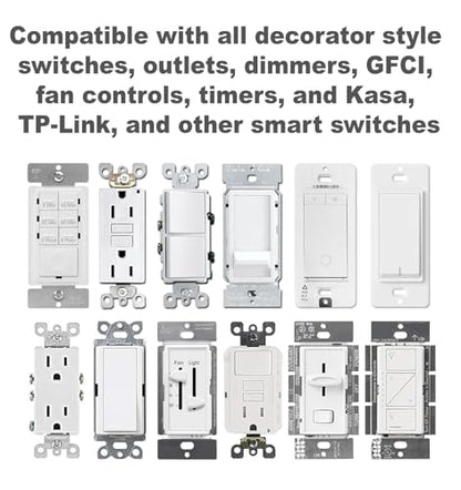 Midsize Screwless Light Switch Cover Plate