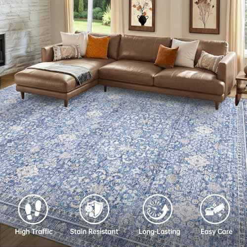 5x7 Area Rugs (Blue / 5' x 7' (Rectangular))