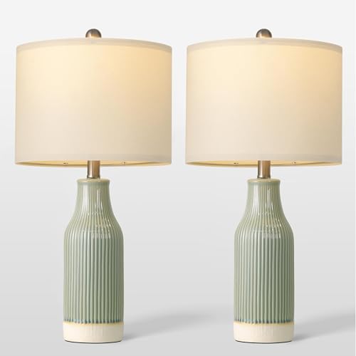 23.75" Modern Ceramic Table Lamps Set of 2