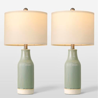 23.75" Modern Ceramic Table Lamps Set of 2