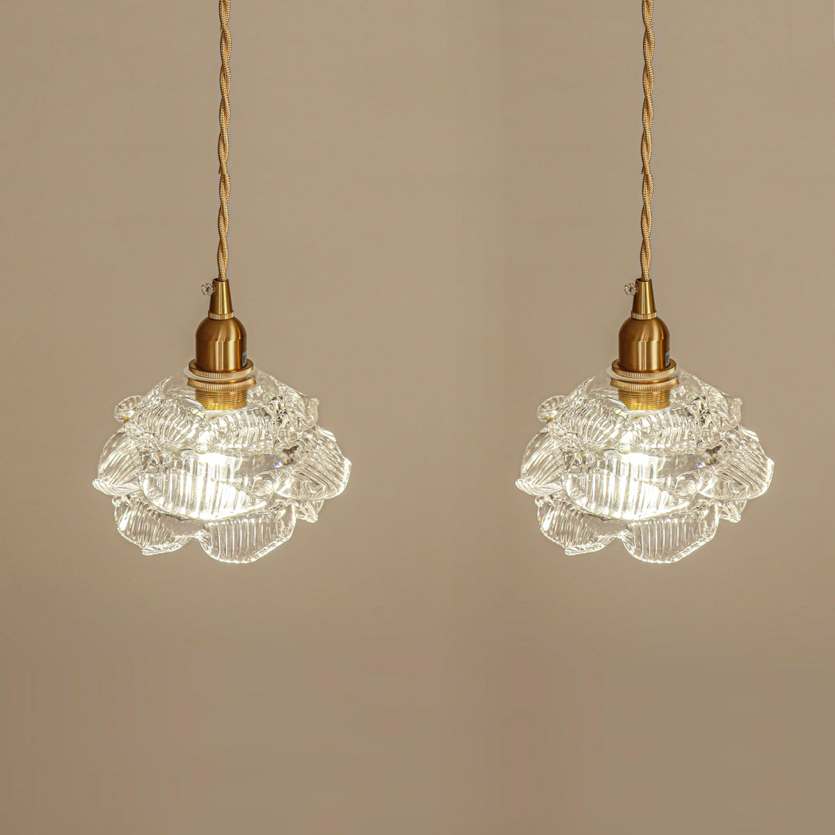 Brass Mini Pendant Light (Transparent lampshade)