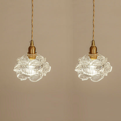 Brass Mini Pendant Light (Transparent lampshade)