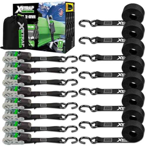 8 Pack Ratchet Tie Down Straps