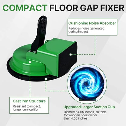 Floor Gap Fixer Tool with 4.7" Silicone Suction Cup Complete Floor Gap Repair Kit with 8 Sticky Pads & Grout Removal Tool