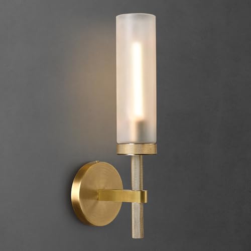 Brass Knurled Wall Sconce 18"