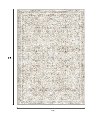 5x7 Area Rugs (Beige / 5' x 7' (Rectangular))
