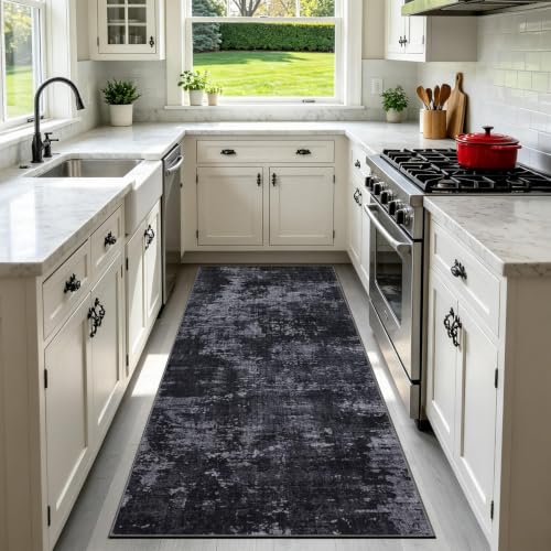2x6 Runner Rug (Black & Grey / 2' x 6' (Rectangular))