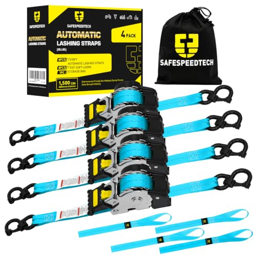 Retractable Straps 1" X10FT with 15" Soft Loops