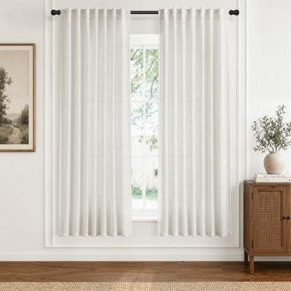 Natural Linen Curtains 70 Inches Long for Living Room 2 Panels (Natural / 52"W x 70"L (Pack of 2))