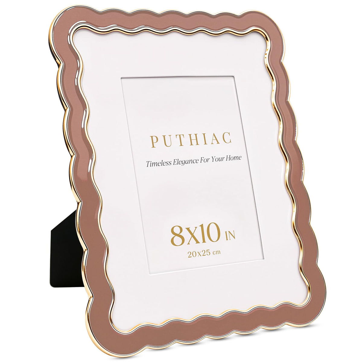 8x10 Scalloped Wavy Metal Picture Frame (Dusty Mauve / 8x10)