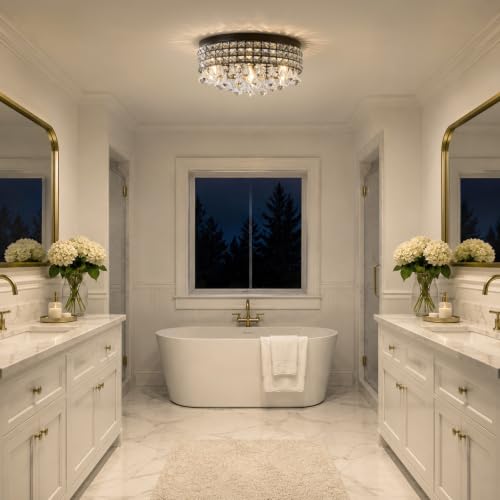 Crystal DomeFlushmount Chandelier